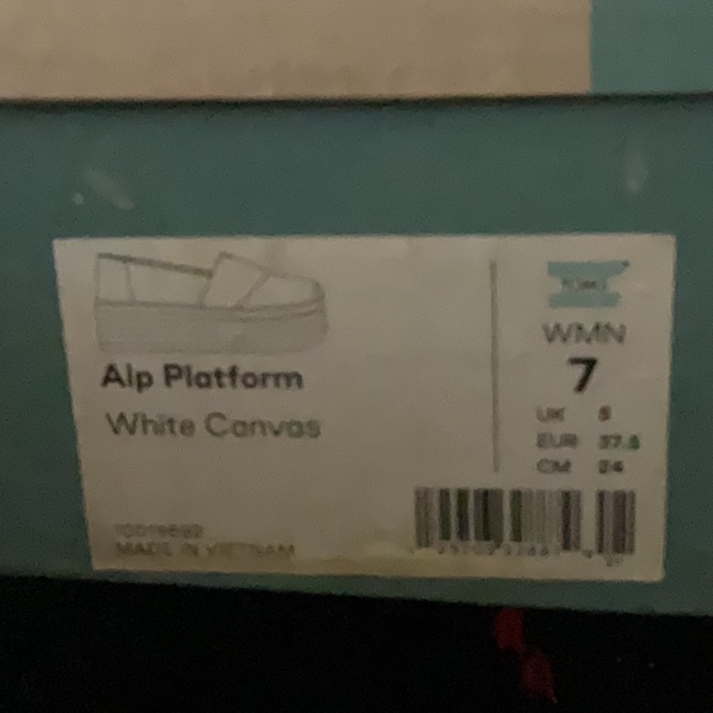 Toms Multicolor Platform Canvas Shoes